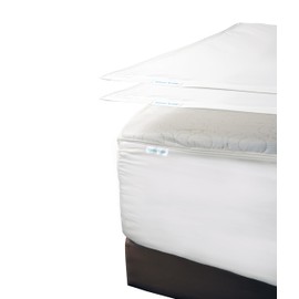 Zip On Fitted Sheet - Includes 1 Fitted Base + 2 Zip Sheet - Easy to Change, Won’t Pop Off Queen Sheet - Soft 600 TC Cotton Fitted Sheet- 18” Deep Pocket Queen Size- White