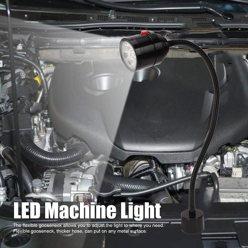 LED Machine Tool Lamp Magnetic Base Flexible Gooseneck 900LM Metal