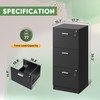 DEVAISE 3 Drawer File Cabinet with Lock, Vertical Wood Filing