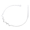S925 Sterling Silver Heartbeat Wave Bracelet Geometric Wave Bling Fine