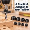 Drill Bit Depth Stop Collars for Woodworking – 8-Piece Adjustable