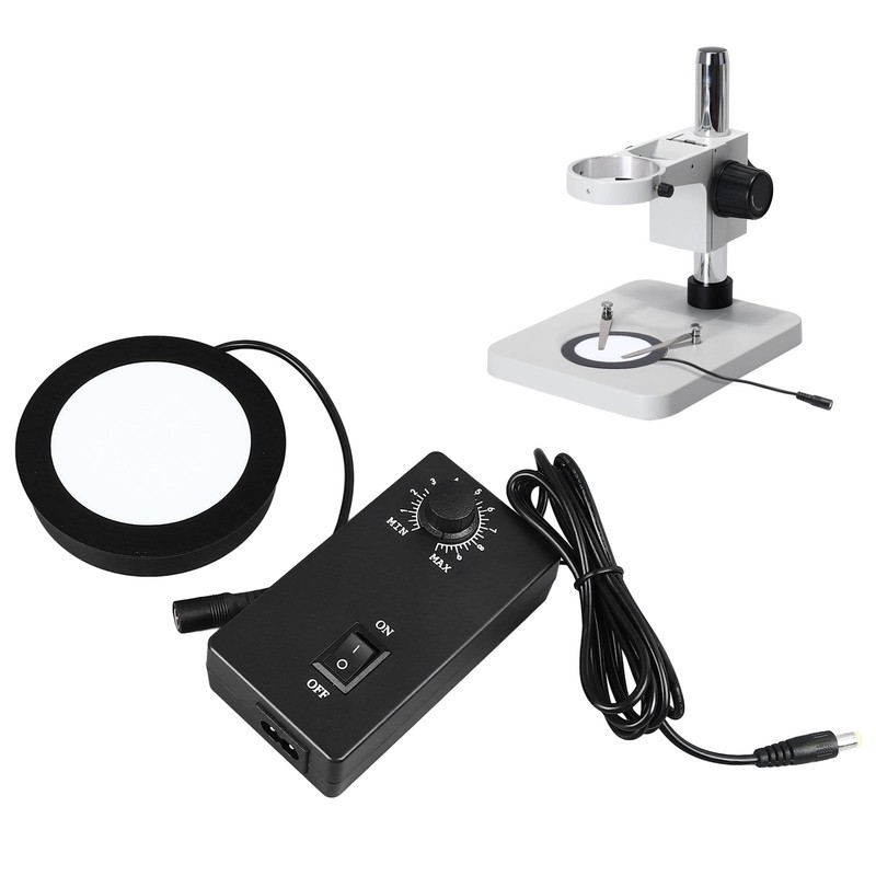 Microscope Bottom Light LED Adjustable Illumination Round Light Source 90‑260V