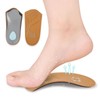 3/4 Leather Ultra Light, Thin, Semi-Rigid Orthotic with Metatarsal Pad,
