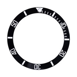 4colors Watch Replacement Parts, Invicta Bezel Insert Ceramic Wristwatch Plastic Material Loop Bezel Insert Ring (Black)