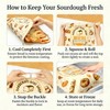 FWOAFTER 2 Pack Beeswax Bread Bags for Homemade Sourdough (13"x17")