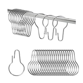 YZROHYI Pack of 36 Rings Shower Curtain Hooks Metal Shower Rings Hanger Shower Curtain Eyelets Silver Shower Curtain Rings Curtain Rings Mounting Rings Shower Curtain Hanging Rings for Bathroom 70 x