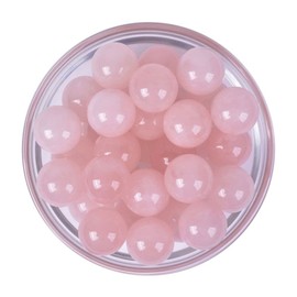 Justinstones Natural Rose Quartz Tumble 20mm Gemstone Healing Crystal Energy Ball Round Sphere Specimen Collection Pocket Palm Worry Stone(Pack of 5)