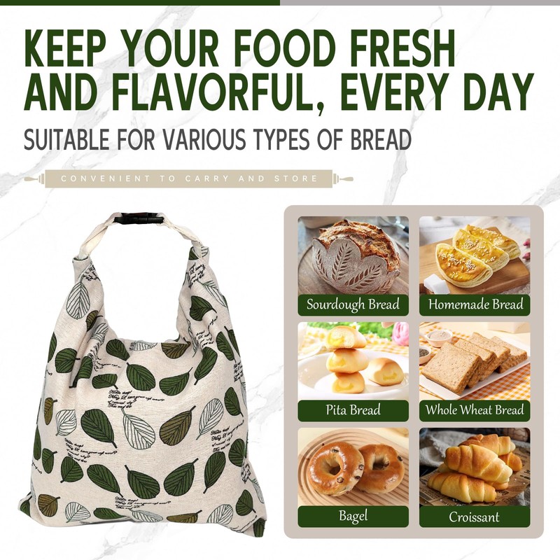 Beeswax Bread Bags for Homemade Sourdough, Sourdough Bread Bag with