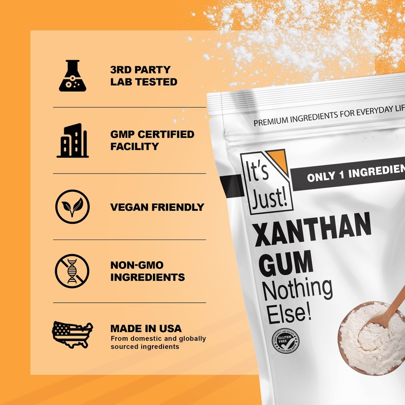 It's Just - Xanthan Gum, 8oz, Batch Tested Gluten Free,