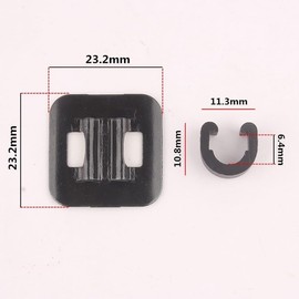 lohill Pack of 8 Bicycle C-Clip Cable Guide, 8-Piece Mountain Bike Brake Cable Guide, C-Clip Brake Line Fixed Base, Bicycle Brake Cable Guide, Mountain Bike Folding Bike