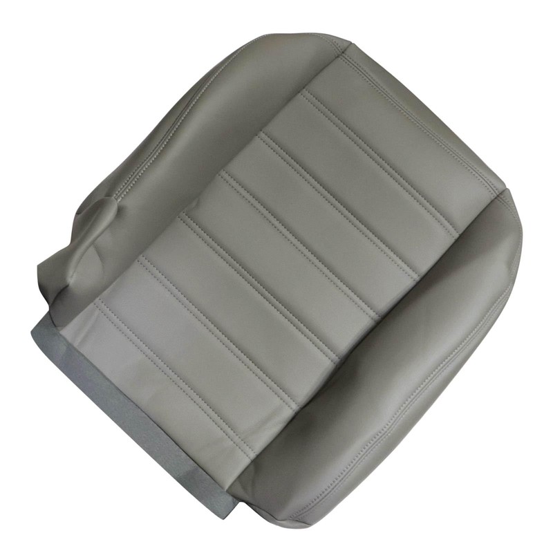 SecosAutoparts Driver Side Bottom Synthetic Leather Seat Cover Gray Compatible