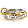 Zernblend Three Layer Stackable Gold Rings for Women, Rings Gold,