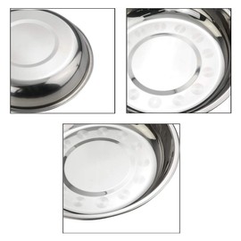 Nicesh Plato redondo de acero inoxidable de 7,64 pulgadas, plato de cena, paquete de 6