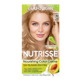 Garnier Nutrisse Nourishing Hair Color Creme, 92 Light Buttery Blonde (Packaging May Vary)