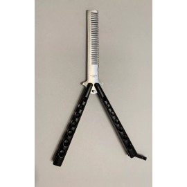 Cal mart NEW Metal Butterfly Dull Balisong Comb Training Practice Black Comb