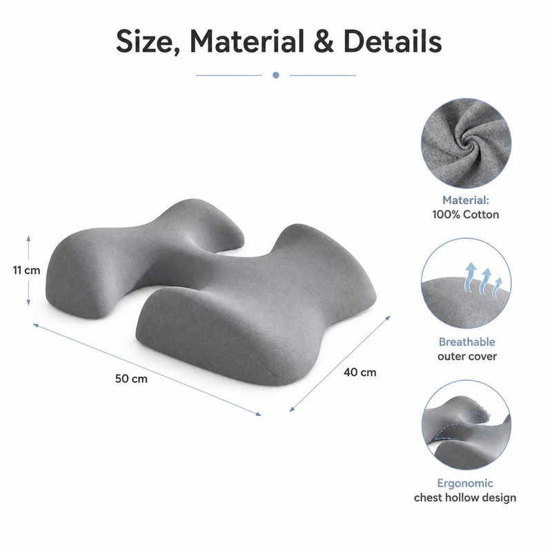 Massage Table Breast Pillow for Prone Comfort – Chest Hollow