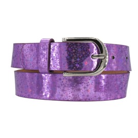 EANAGO Vegan Belt Star for Children (3-12 Years, Waist Circumference 52-67 cm, Belt Size 60 cm) - Modern Glitter Belt for Girls - Children's Belt Girls - Belt Children Girls, purple