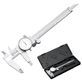HDLNKAK Dial Caliper Shockproof Dial Caliper Precision Caliper with Watch 0-6" Range, 0.001” Resolution 6 Inch with 0.001" Precision Calipers 4-Way Measurement with Plastic Case