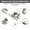 sourcing map 4Pcs Cabinet Latch Double Roller Catch, Lock Stop