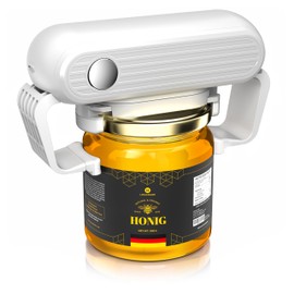 Arendo - Automatic Jar Opener - Electric Lid Opener for Sealed Jars - Jar Opener - Hands-Free Screw Lid Opener - Kitchen Aid for Seniors - Model 2025