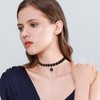 Yumilok Women's Necklace 925 Sterling Silver Choker Black Clover for