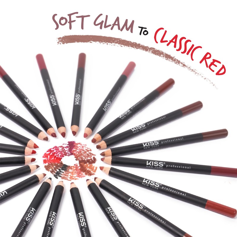 Kiss New York Professional Slim Long-Wear Lip Liner Pencil, Matte