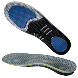 AIMATO Insole, Shock Absorption, Sports Shoes, Insole, Antibacterial, Deodorizing, Anti-Slip, Adjustable Size, Arch Support, Beautiful Posture, Unisex, Gray, 8.9 - 9.1 inches (22.5 - 23 cm)