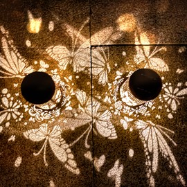 2 Pack Dragonfly Solar Lantern Lights Outdoor Decor, Hanging Metal Decorations Waterproof with LED Light, Landscape Lights for Garden Patio Yard Lawn Backyard Front Porch Gifts for Mom Grandma