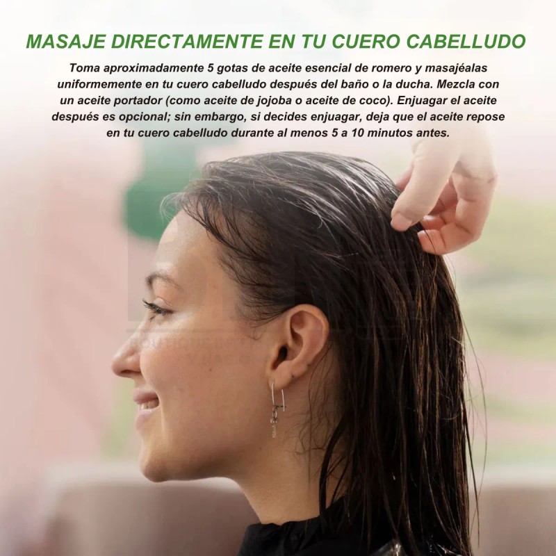 Aceite Esencial Romero 100% Puro Cabello Barba Cejas 120 Ml