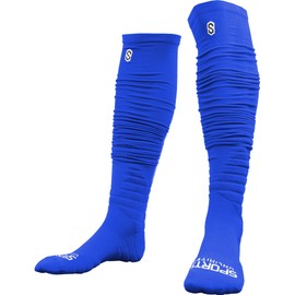 Sports Unlimited Gameday Drip Scrunch - Calcetines deportivos acolchados extra largos para jóvenes y adultos, se venden como un par, Real, Juventud