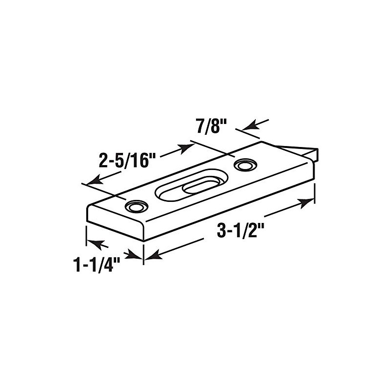 Prime-Line F 2724 Tilt Latch, Spring-Loaded, White, Plastic, 2-5/16 In.