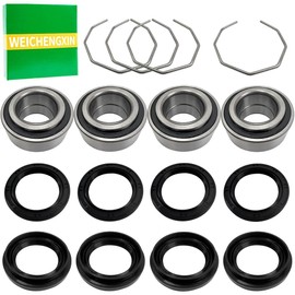 4PCS Front & Rear Wheel Bearing Seal Fit for Arctic Cat ATV Front Wheel Hub Bearing kit 250 300 375 400 454 500 650 1996-2004#0402-089 0402-069 0402-275 0402-085 0423-034 ATV Parts