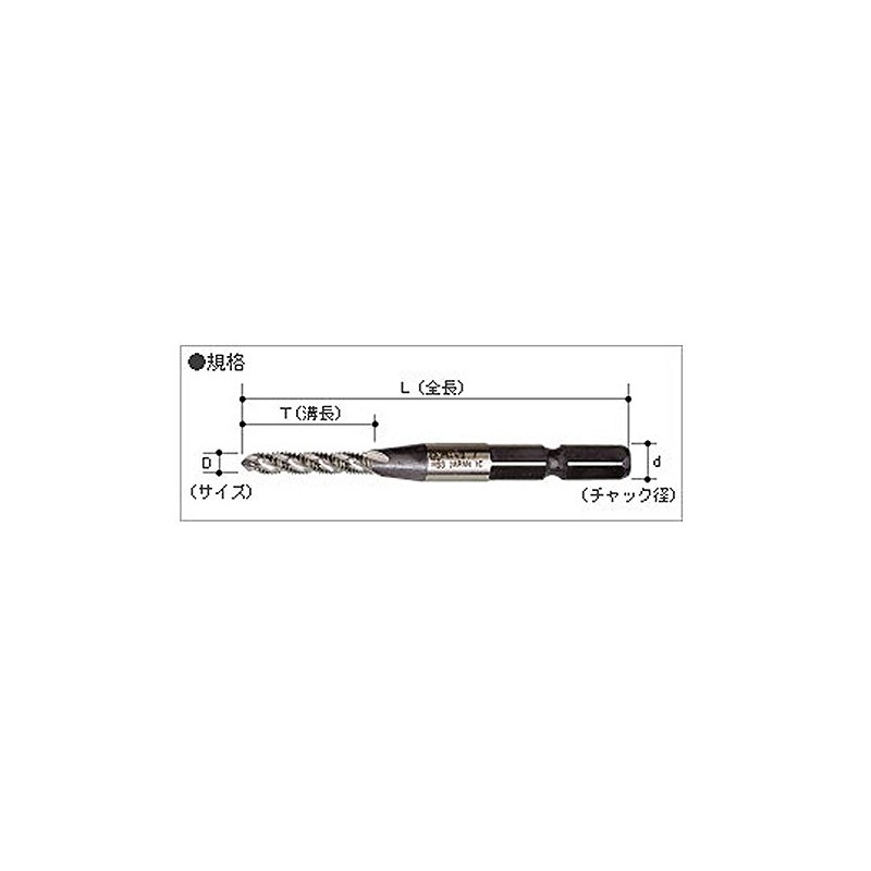 Onishi Industry Hexagonal Shaft Spiral Tap, M12 x 1.75