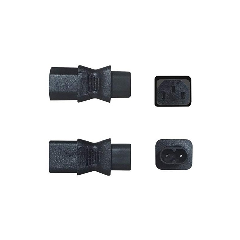 Aofan IEC 320 C8 2Pin Male to C13 3Pin Female
