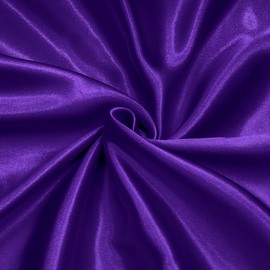 Homiest Purple Satin Fabric by The Yard, 5 Yards x 58 Inch Charmeuse Satin Fabric Silky & Shiny Cloth Fabric, Smooth Bridal Satin Fabric for Wedding Dress, Clothing Making, DIY Crafts, Sewing