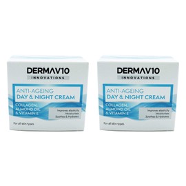 Derma V10 Anti-Ageing Day & Night Cream - Pack of 2