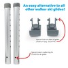 Click & Go Walker Ski Glides with Aluminum Legs (Gray)