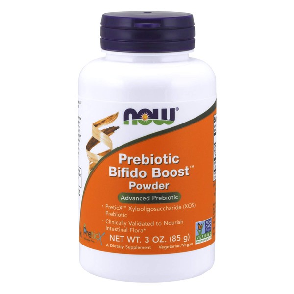 NOW Supplements, Prebiotic Bifido Boost with PreticX Xylooligosaccharide (XOS) Prebiotic, Powder, 3-Ounce