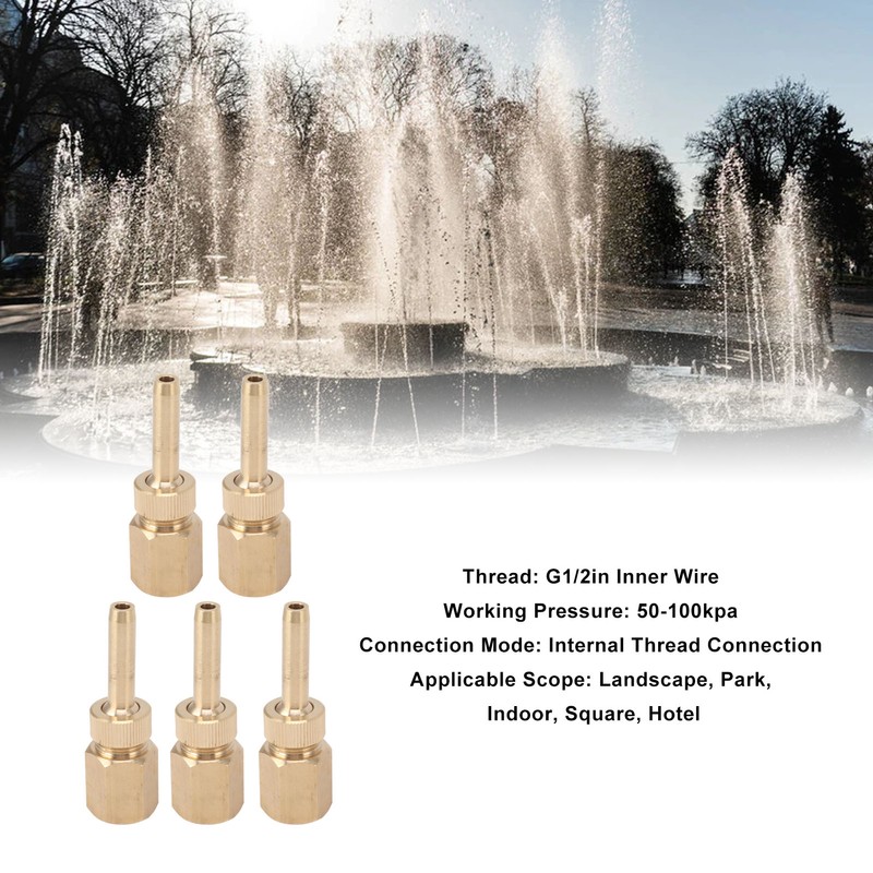 5PCS Fountain Nozzle Fountain Water Spray Sprinkler Head Swimming Pool