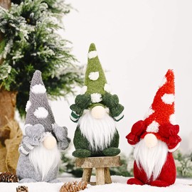 Cytecedx Christmas Decoration Christmas Gnome Pack of 3 Christmas Decoration Gnome Figures Plush Christmas Decoration American Christmas Figure Christmas Decoration for Table Decoration Christmas
