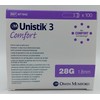 Unistik 3 Comfort Lancets 28G 1.8mm Box of 100 |