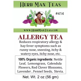 Herb Man Tea SEASONAL ALLERGY TEA for no more running nose, sneezing & itchy eyes