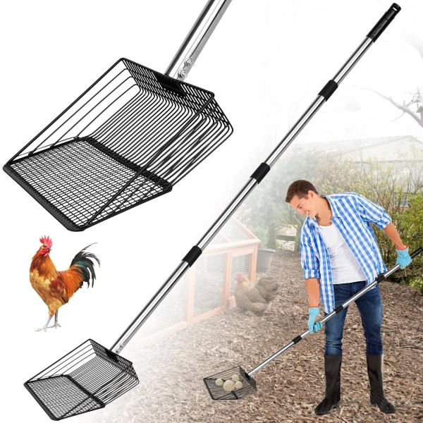 Dwulcx 10inch Large Metal Chicken Poop ScooperHeavy Duty Chicken Coop