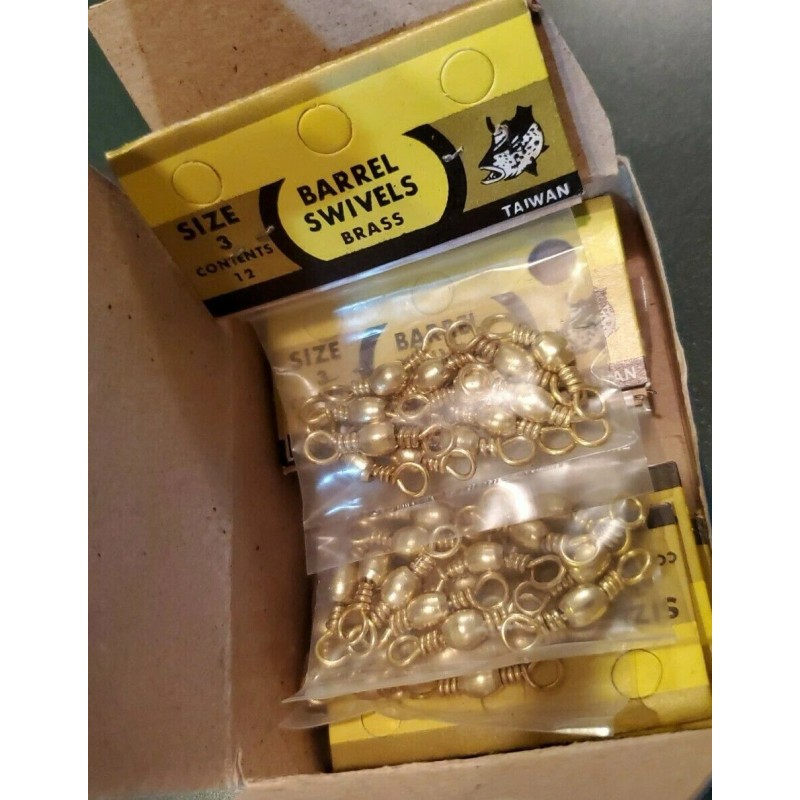 Olympic Fishing Tackle Brass Swivels 72 Pcs Size 3