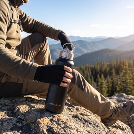 Vacuum All Stainless Steel Insulated Water Bottle 24OZ - Black