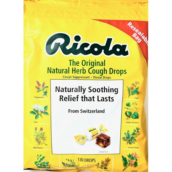 Ricola Original Cough Drop Natural Herb Sore Throat Suppressant 130