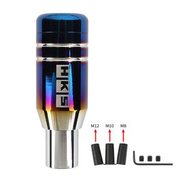 Universal HKS Aluminum Burnt Blue Automatic Car Gear Shift Knob Lever Shifter