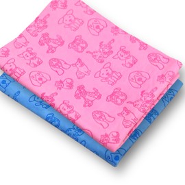 Chez-M- Super Absorbent Towel for Large Dogs and Long Haired Dogs! Large Size 33.5 x 13.0 inches (85 x 33 cm), 2 Colors of Blue and Pink, PVA Material, Easy to Wring Out No Need For Many Towels In 1,