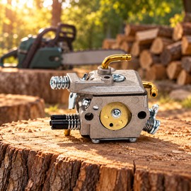 52cc Chainsaw Carburetor – 2-Stroke Replacement Carb with Copper Elbow for 45cc 52cc 58cc Engines, 4500 5200 5800 Models