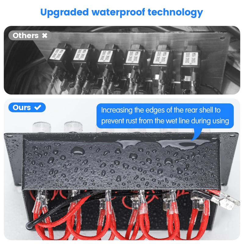 Marine Switch Panel, Haoguo 6 Gang Boat Electrical Panel with